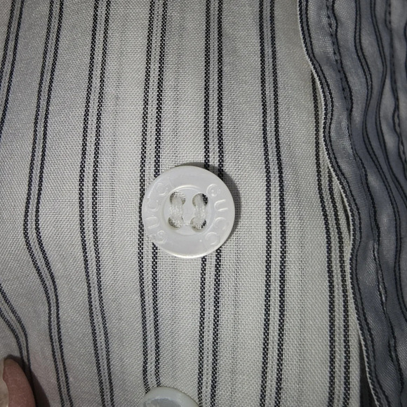 Gucci Striped Long Sleeve Dress Shirt Men Size 15.5 Eu 39 - Picture 5 of 11